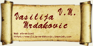 Vasilija Mrdaković vizit kartica